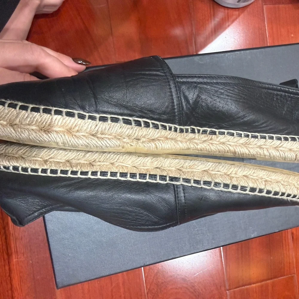 Black saint laurent espadrille